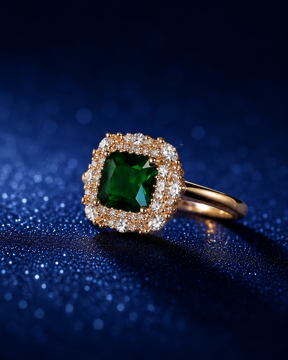 Emerald Regal Gold Ring